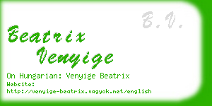 beatrix venyige business card